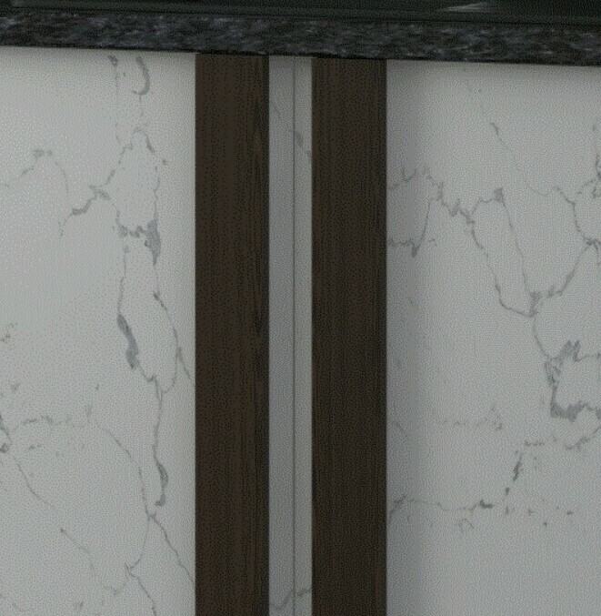 Модульная кухня Йота: фасады МДФ Мрамор белый Модульная кухня Йота: фасады МДФ Мрамор белый