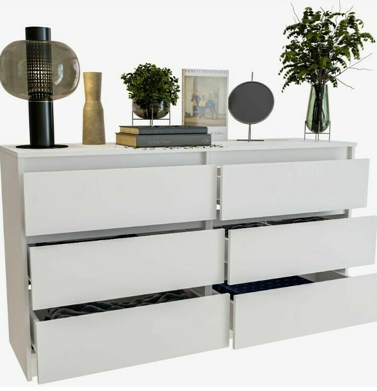 Спальня Норд белая: комод №7 Спальня Норд белая: комод №7