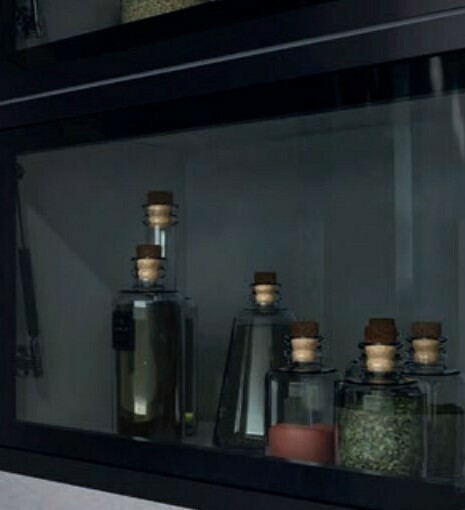 Модульная кухня Тиффани: стекло тонированное Модульная кухня Тиффани: стекло тонированное