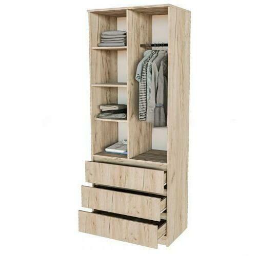 Спальня Норд Дуб Крафт серый: Шкаф 0,8 Норд Дуб Крафт серый Спальня Норд Дуб Крафт серый - недорогая модульная спальня в стиле лофт