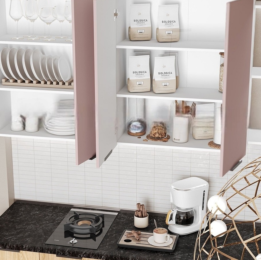 Кухня Саванна - модульная кухня Саванна МДФ Пыльная роза/Дуб золотой Кухня Саванна - модульная кухня Саванна МДФ Пыльная роза/Дуб золотой