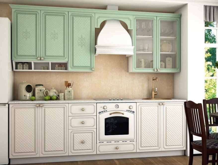 Кухня Версаль 2,6 МДФ Фисташка софт/Панакота софт