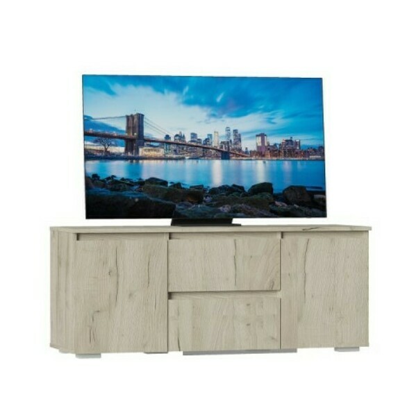 Норд Дуб Крафт серый Тумба ТВ Гостиная Норд Дуб Крафт серый (модульная гостиная Норд белый гладкий)