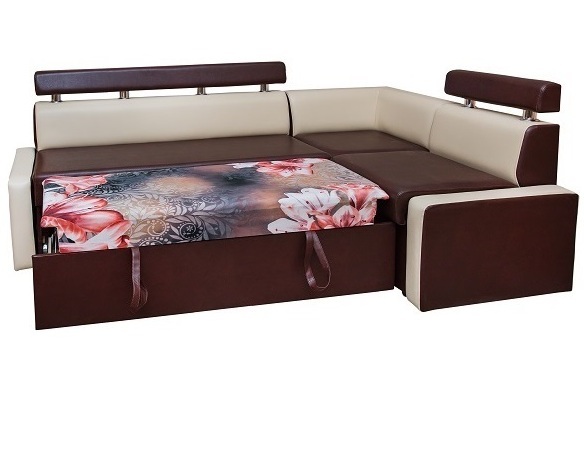 Кухонный раскладной угловой диван Квадро-3 со спальным местом и местом для хранения - купить недорого в СПб 