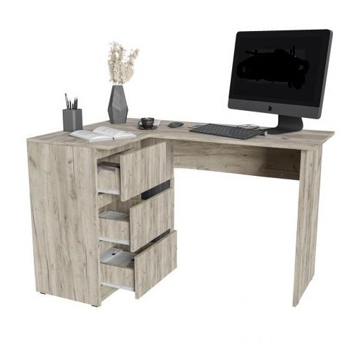 Спальня Норд Дуб Крафт серый: Стол письменный №4 Норд Дуб Крафт серый Спальня Норд Дуб Крафт серый - недорогая модульная спальня в стиле лофт