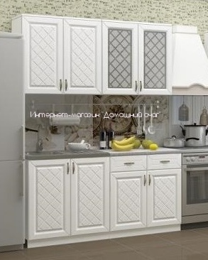 Кухня Айвори 1,6 МДФ Белый