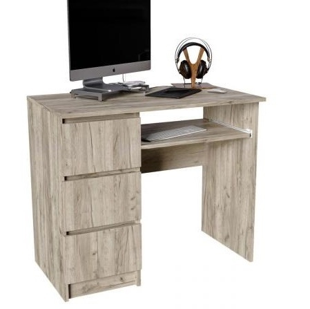 Спальня Норд Дуб Крафт серый: Стол письменный №2 левый Норд Дуб Крафт серый Спальня Норд Дуб Крафт серый - недорогая модульная спальня в стиле лофт