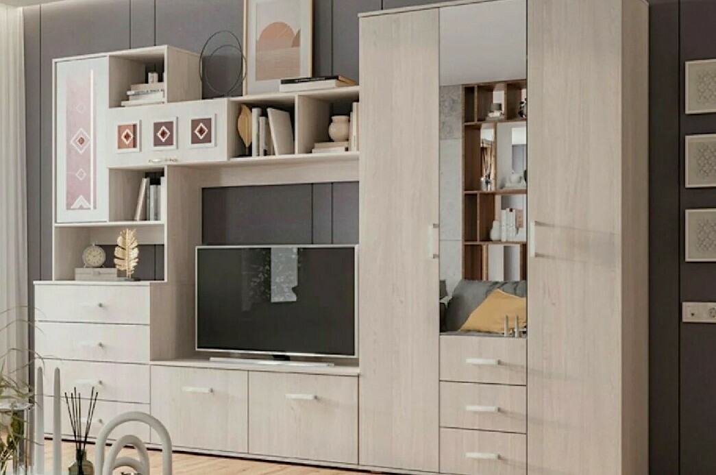 Гостиная Белла 3,2м Ясень белый