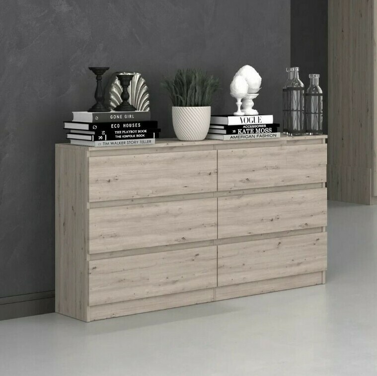 Спальня Норд Дуб Крафт серый: Комод №7 Норд Дуб Крафт серый Спальня Норд Дуб Крафт серый - недорогая модульная спальня в стиле лофт