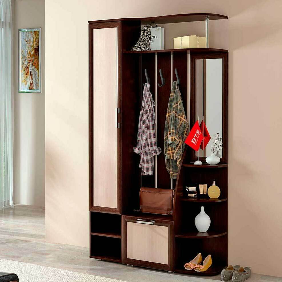 Прихожая Ксения-2 Венге/Лоредо - маленькая готовая прихожая Прихожая Ксения-2 Венге/Лоредо