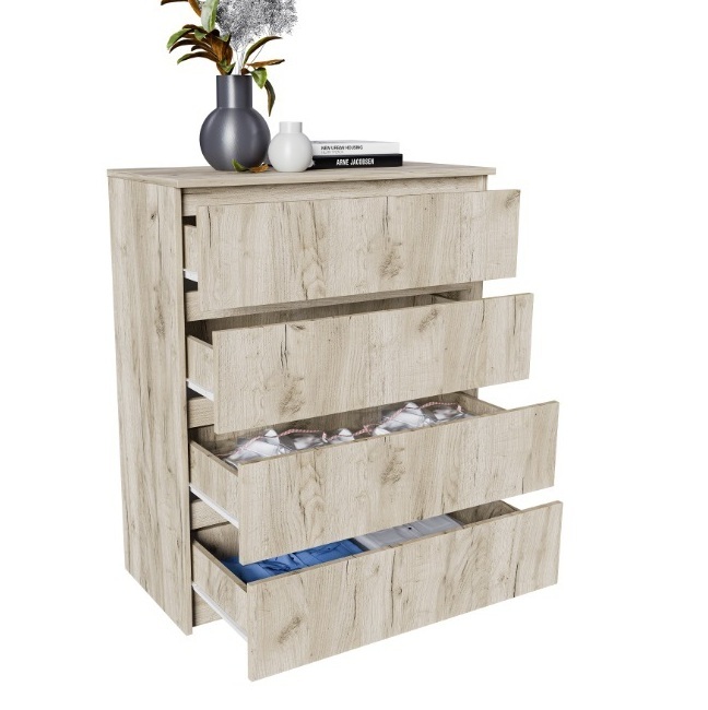 Норд Дуб Крафт серый Комод №2 Гостиная Норд Дуб Крафт серый (модульная гостиная Норд белый гладкий)