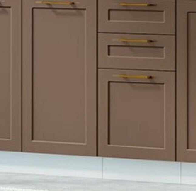Модульная матовая кухня Неаполь Шоколад софт со столешницей Антарес