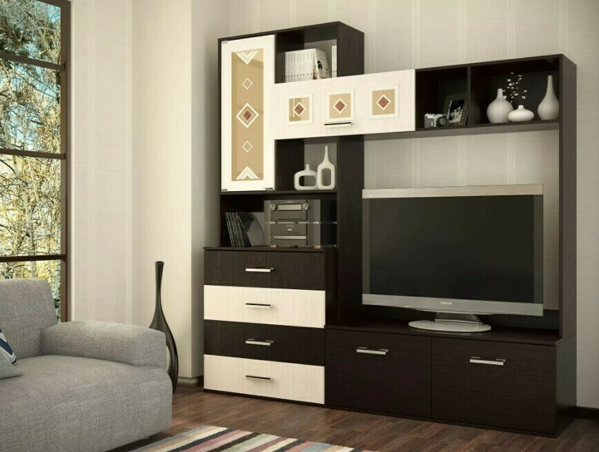 Стенка в гостиную Белла 2,0 Венге/Дуб атланта (центральная секция ЦС-02) Стенка в гостиную Белла 2,0 Венге/Дуб атланта (центральная секция ЦС-02)