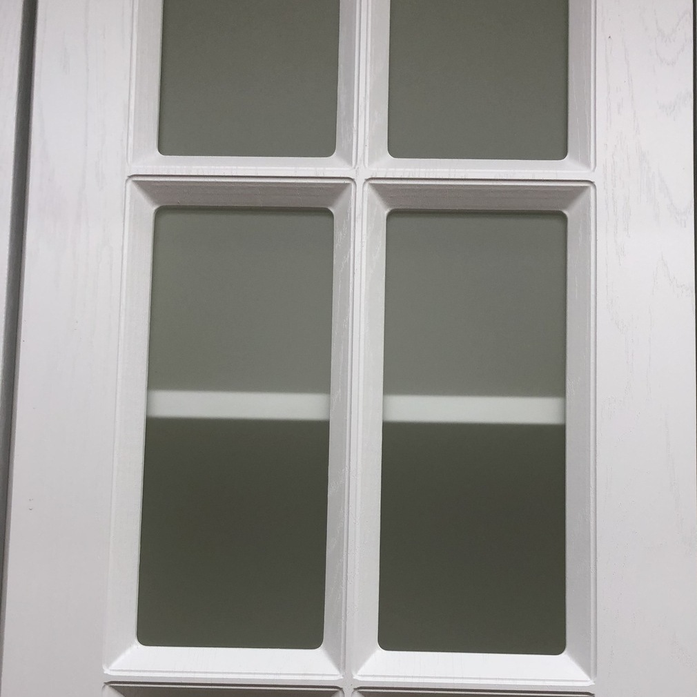 Кухня Прага МДФ Белое дерево (фасад белый со стеклом) вживую Кухня Прага МДФ Белое дерево (фасад белый со стеклом) вживую