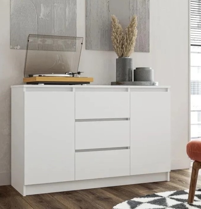 Спальня Норд белая: комод №3 Спальня Норд белая: комод №3