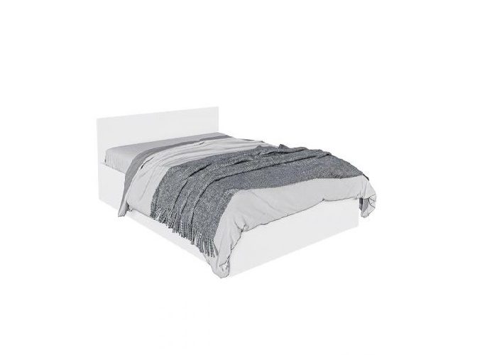 Норд Кровать 1,2 ЛДСП белый (ШхВхГ: 1235х650х2032 мм) с настилом ДСП, без матраса 