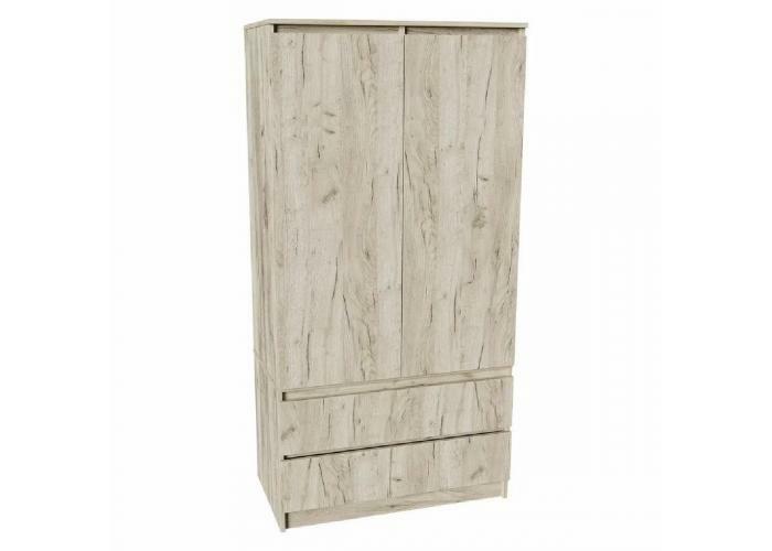 Норд Шкаф 0,9 ЛДСП цвет Дуб Крафт серый (ШхВхГ: 904х1800х500 мм )