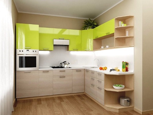 Дизайн-проект зеленой кухни №16<br>