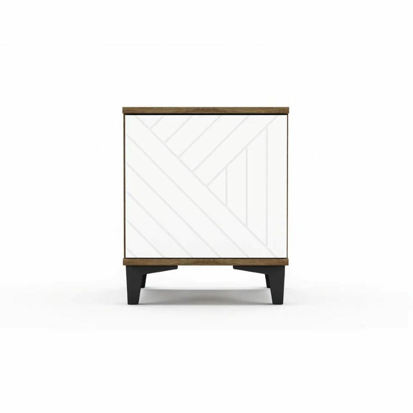 Тумба Палау (ШхВхГ: 402х484х400мм) МДФ Белый софт/ЛДСП Табак 