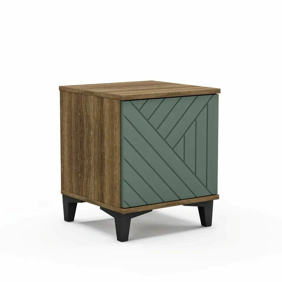 Тумба Палау (ШхВхГ: 402х484х400мм) МДФ Эвкалипт софт/ЛДСП Табак 