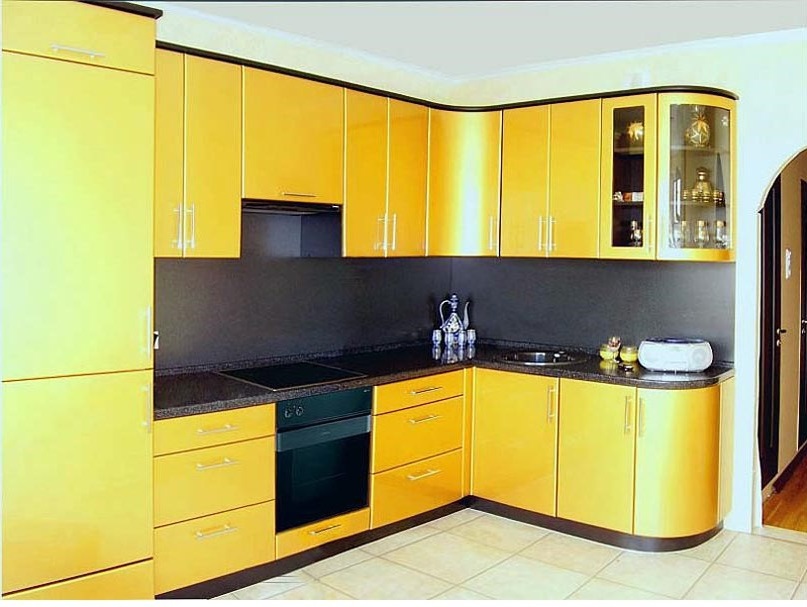 Дизайн-проект желтой кухни №11<br>