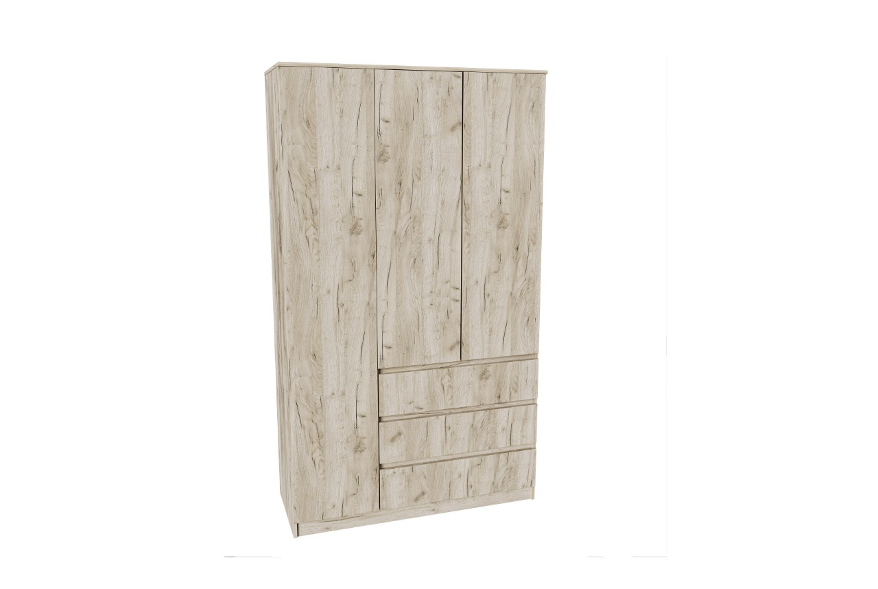 Норд Шкаф 1,2 ЛДСП цвет Дуб Крафт серый (ШхВхГ: 1204х2100х500 мм)