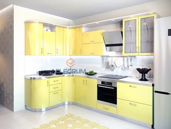 Дизайн-проект желтой кухни №5<br>