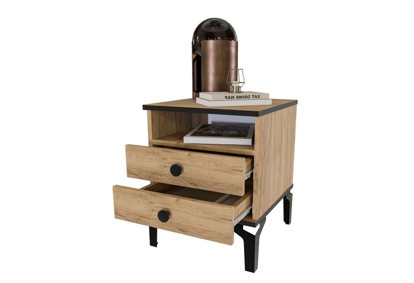 Тумба Бриона ЛДСП цвет Дуб золотой/Венге (ШхВхГ: 404х452х430 мм)