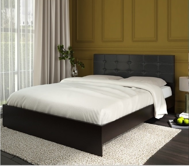 Кровать Наоми 1,6 с мягким изголовьем, без подъёмного механизма&nbsp;(1642х950х2032мм)