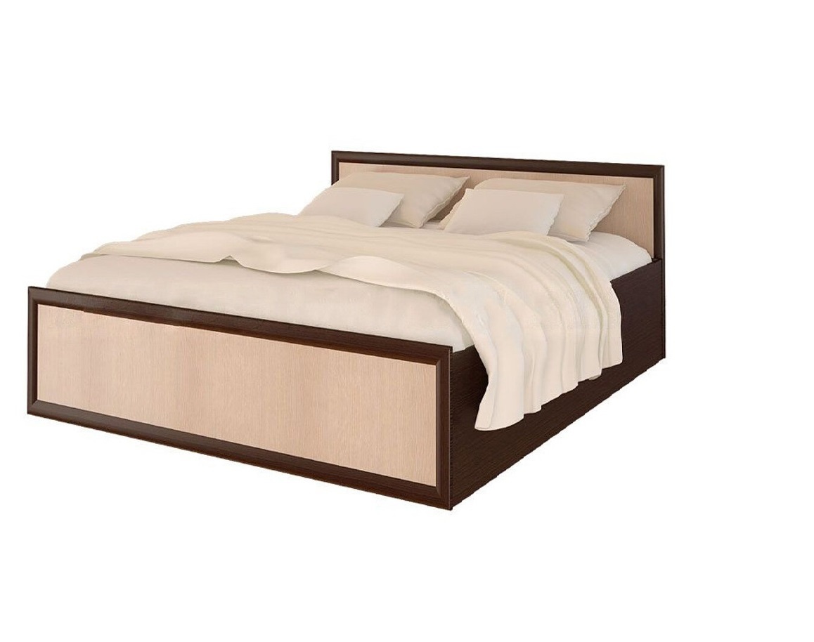 Кровать Модерн 1,4&nbsp;LIGHT&nbsp;ЛДСП Венге/Лоредо с настилом ДСП (ШхВхГ: 1550x860x2032 мм)