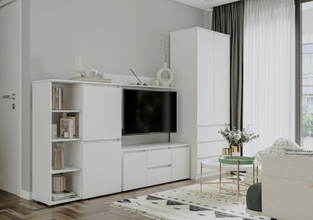 Гостиная Норд (комп.2) Белая