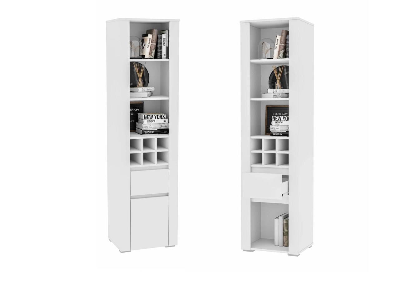 Норд Пенал высокий ЛДСП белый (ШхВхГ: 504х1900х400 мм )