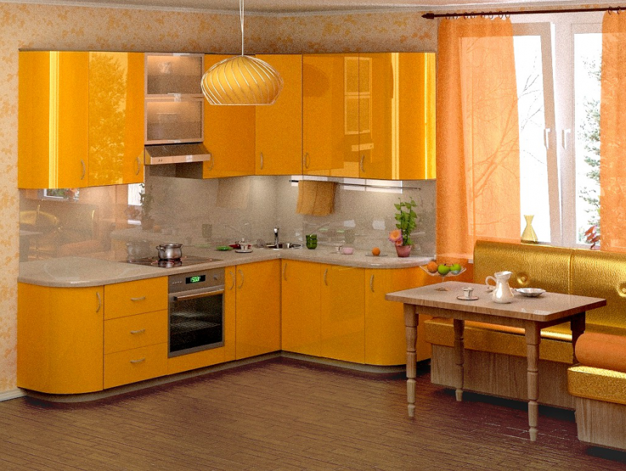 Дизайн-проект желтой кухни №10<br>