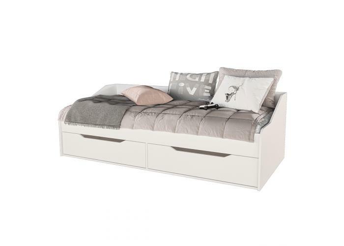 Норд Диван-кровать ЛДСП белый (ШхВхГ: 2032х650х950 мм) без матраса