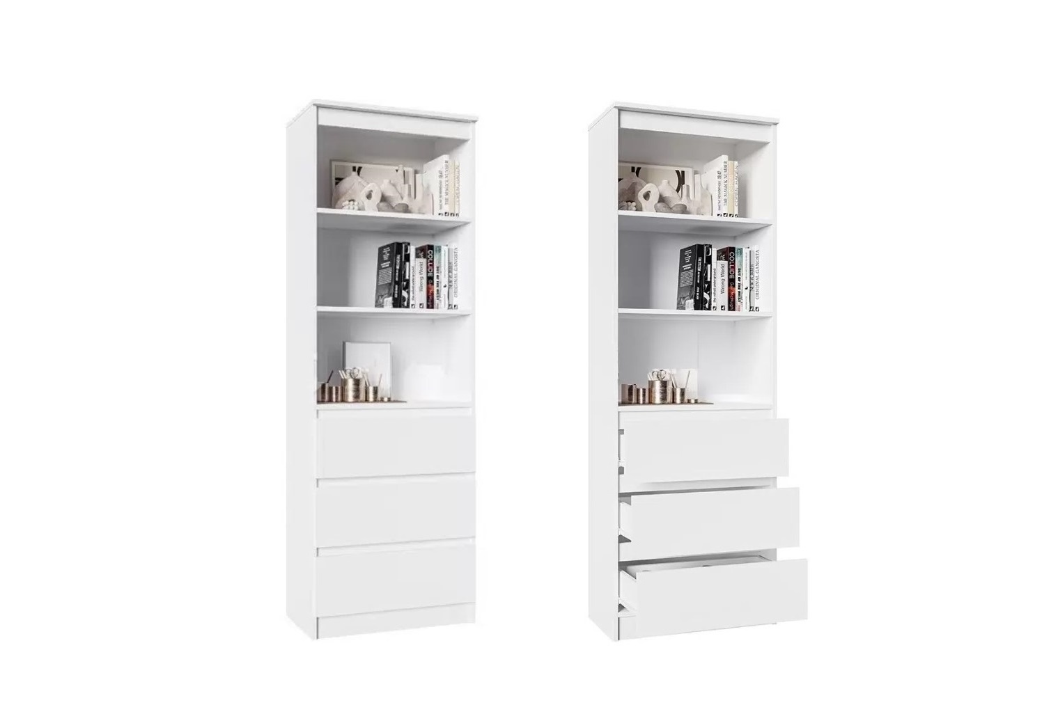 Норд  Стеллаж ЛДСП белый (ШхВхГ: 604х1800х354 мм)